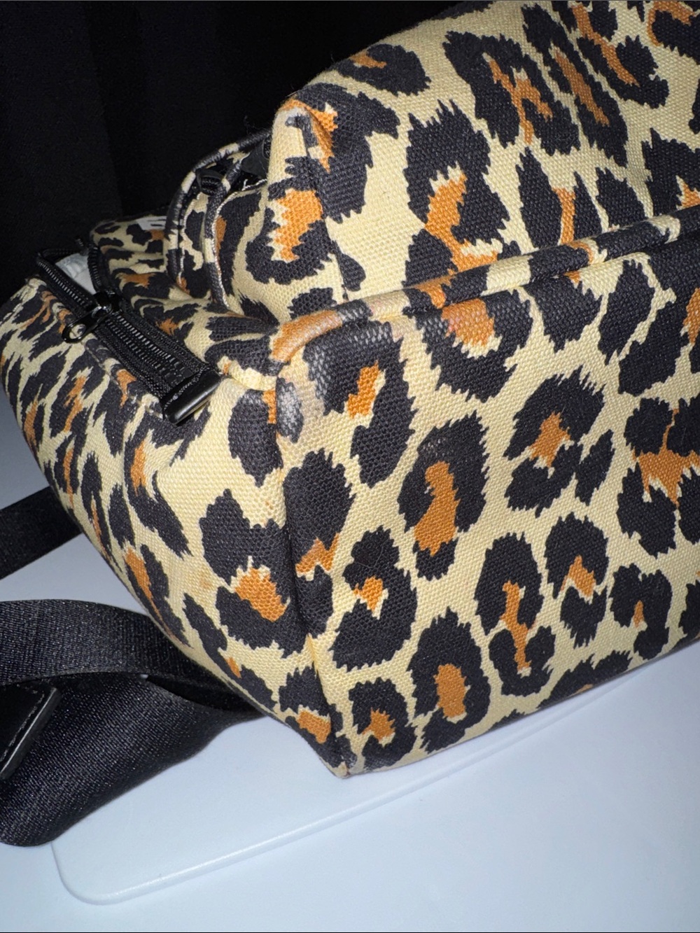 Marc Jacobs Leopard Print lapop Backpack in Beige, Black & Brown - Picture 5 of 7